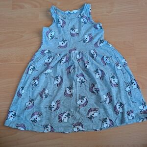 🎀$5 H&M Blue Sleeveless Halter Unicorn Sundress Casual